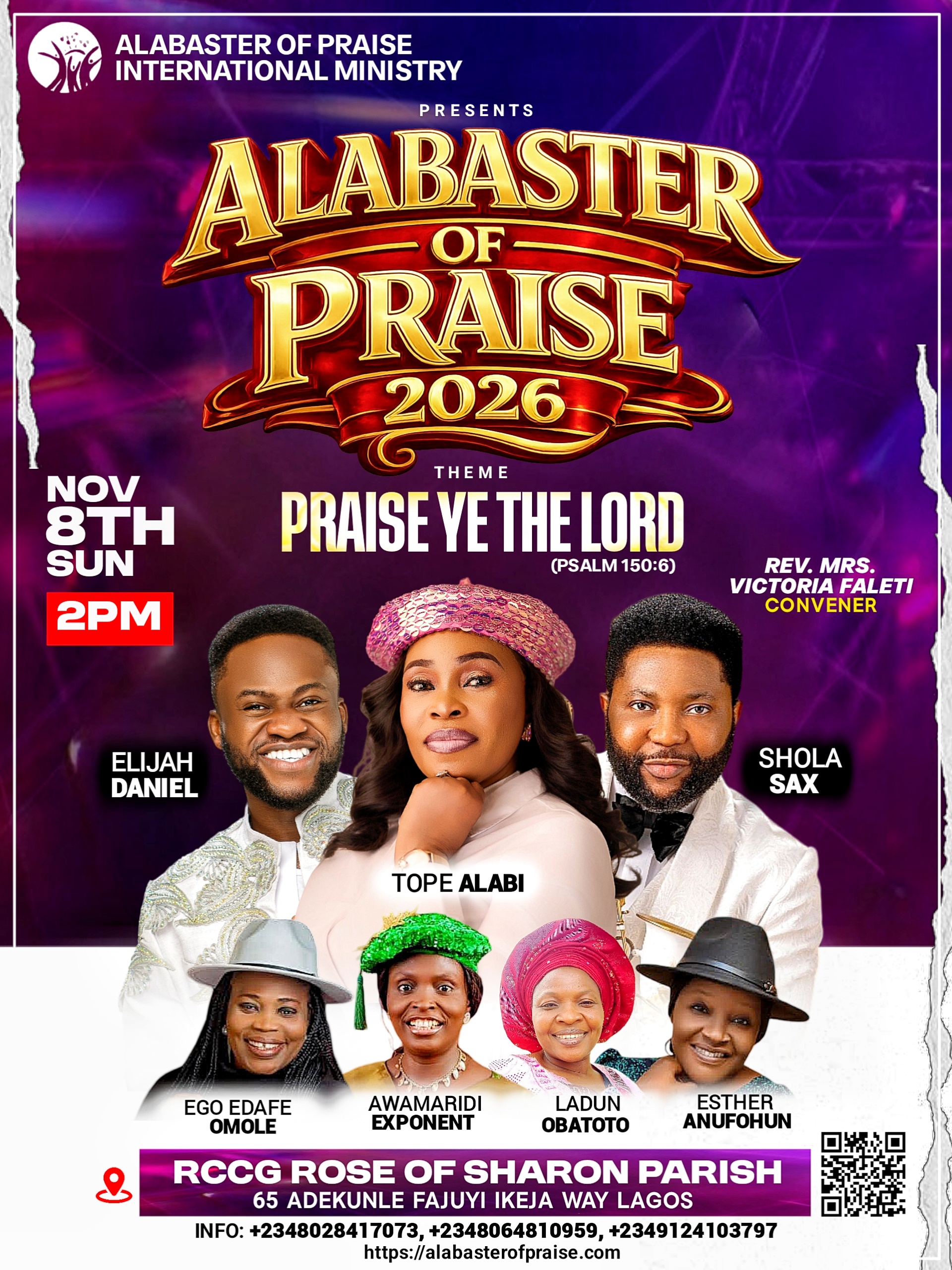Alabaster of Praise 2026 event poster
